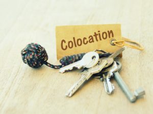 colocation sur pancarte,concept avec clés