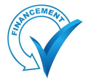 financement sur symbole valid bleu