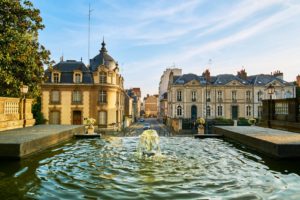 Entrance of thabor park, Rennes city, Brittany, France